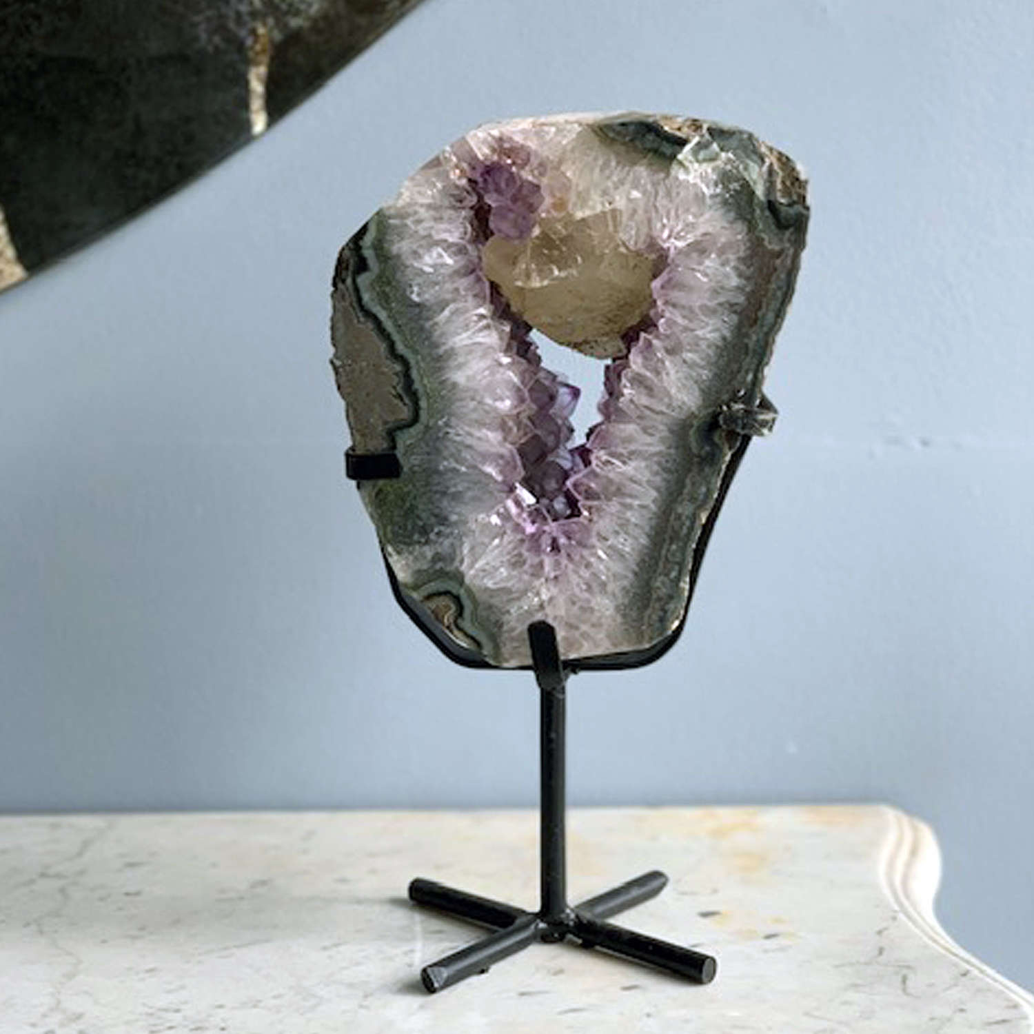 Large Amethyst Ring on Stand