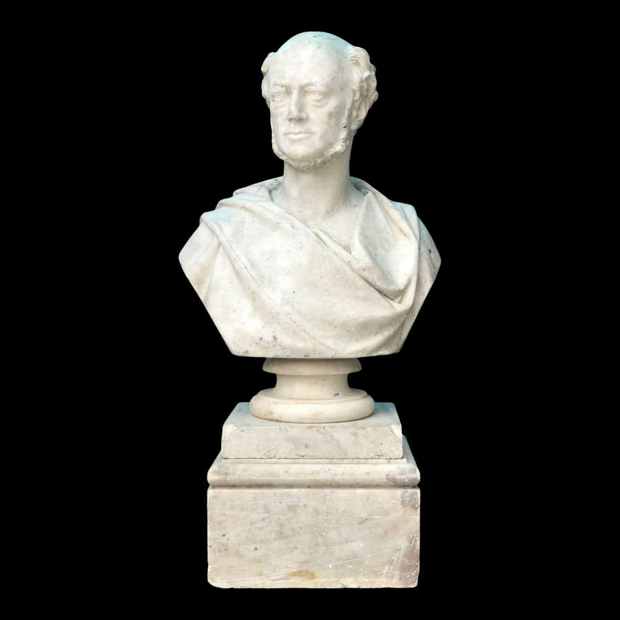 A large 19th Century Marble bust of a Gentleman