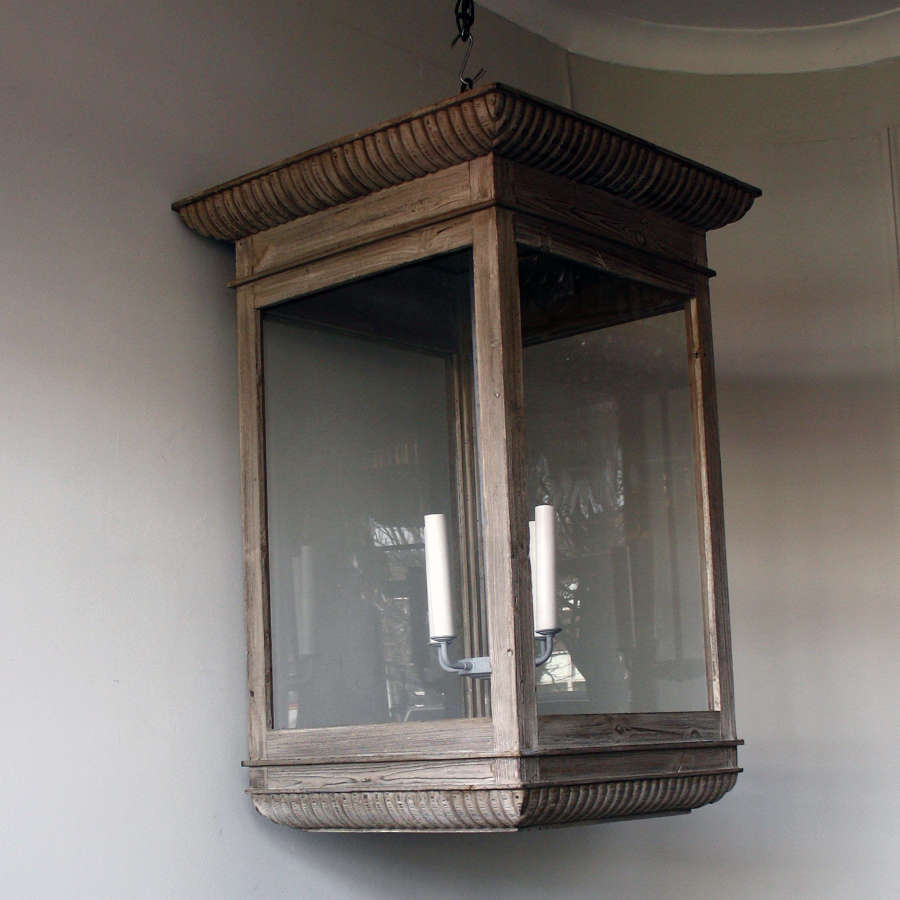 Oversized Wooden Lantern
