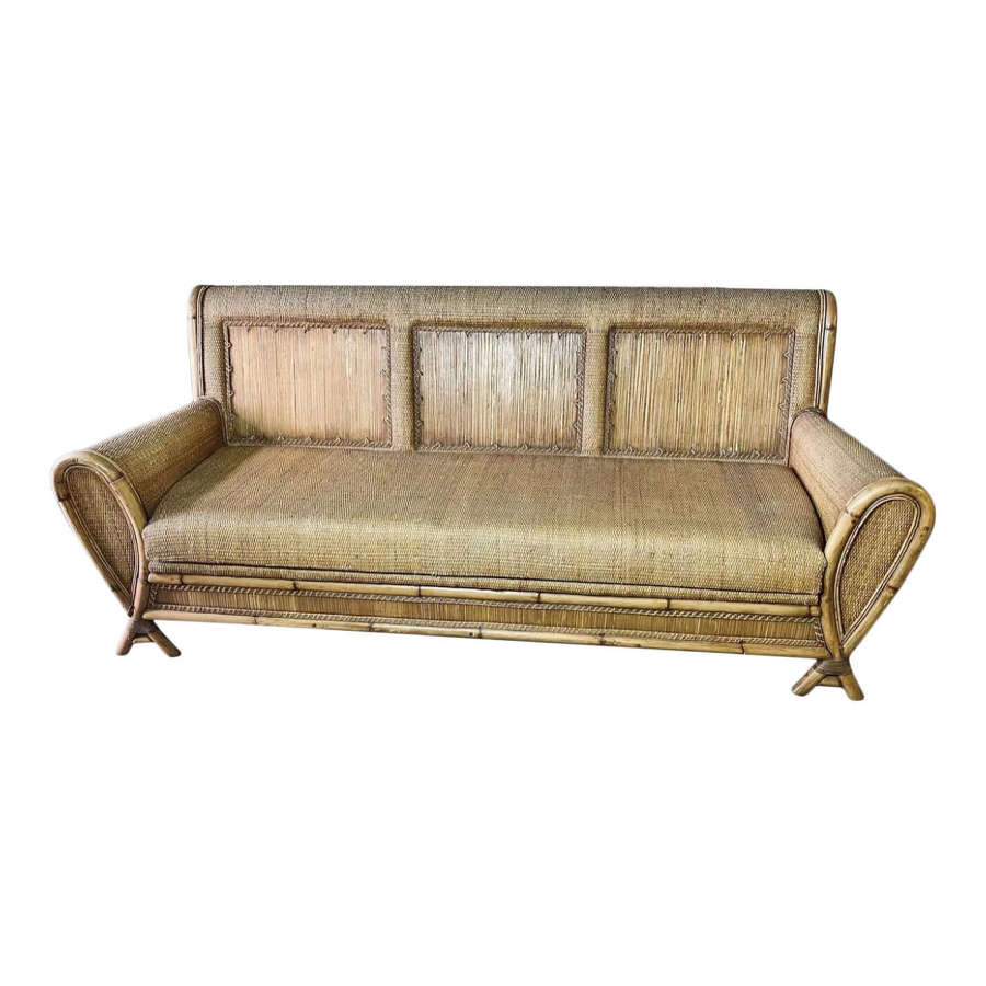 20th Century Bamboo Sofa